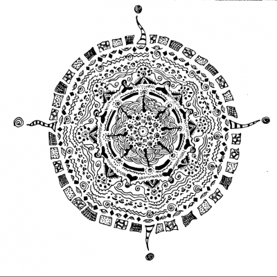 Рождественский подарок в стиле zentangle